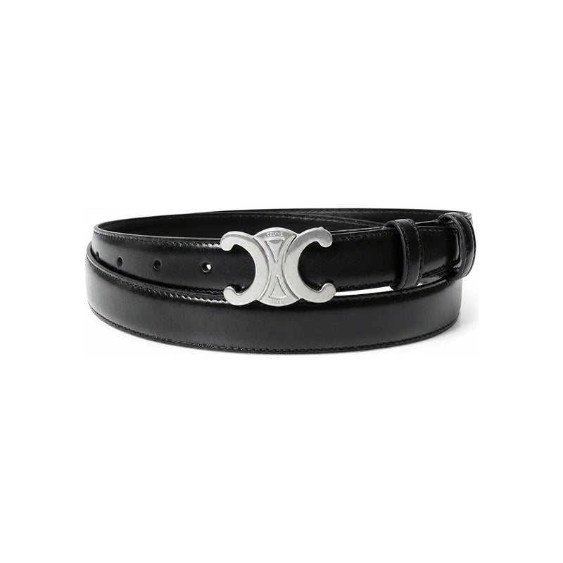 CELINE Triomphe Belt 25mm Taurillon Leather Black