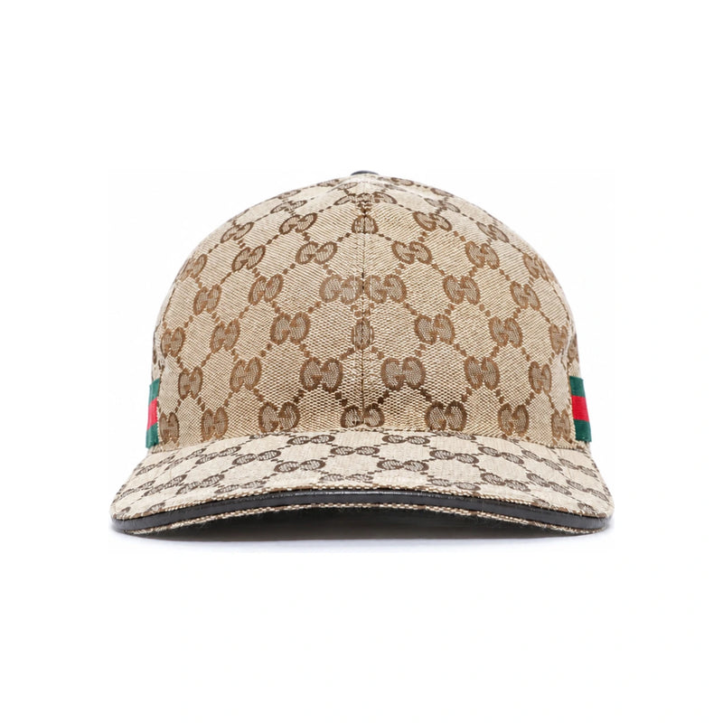 GUCCI Beige GG Canvas Unisex Baseball Cap