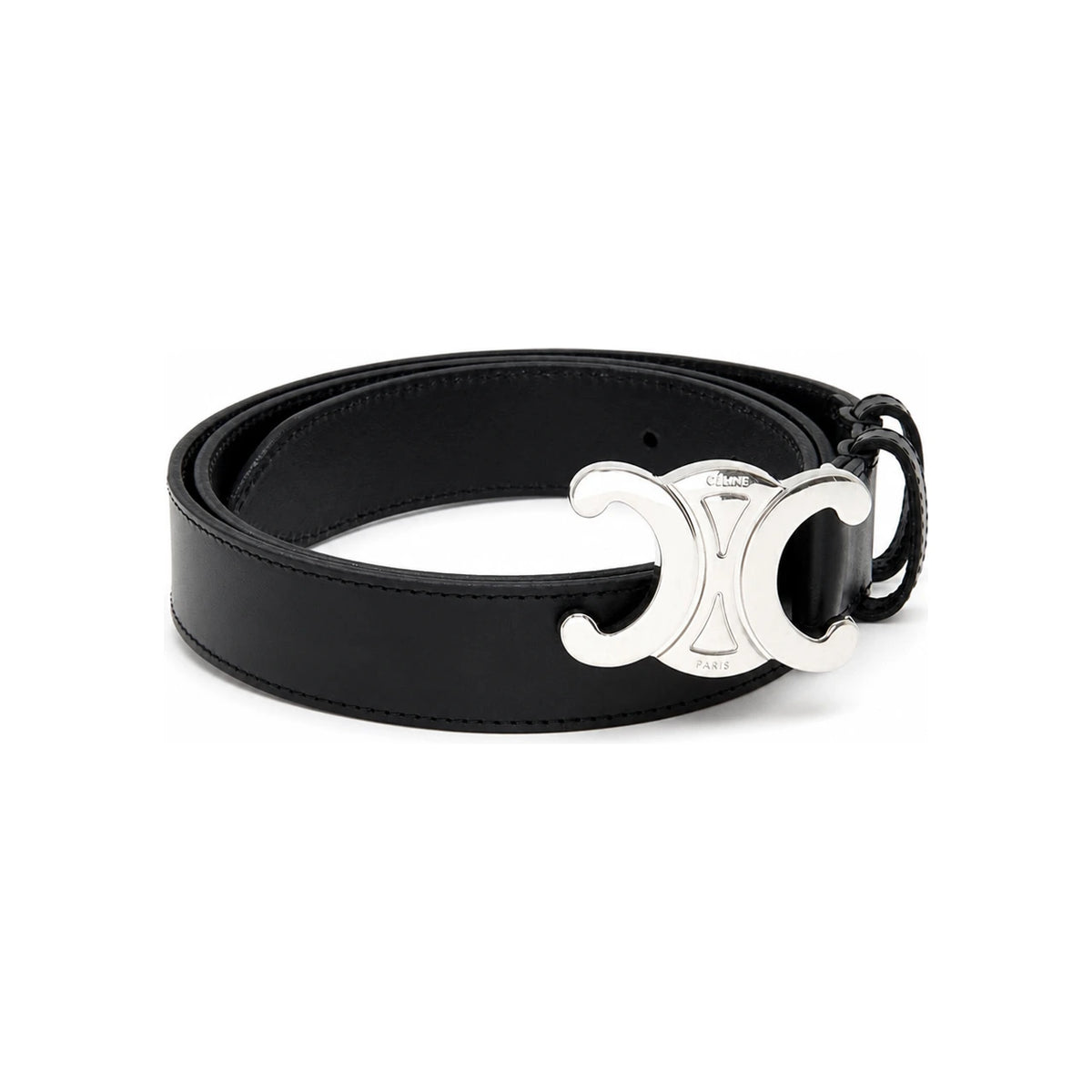 CELINE Silver Leather Belt