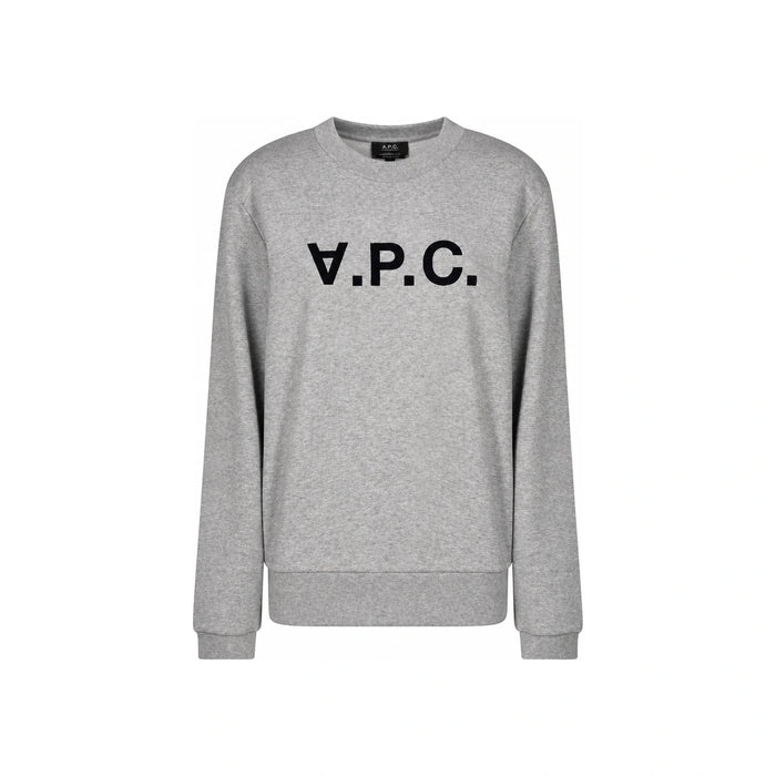 A.P.C. Unisex Dark Navy Ecru Crewneck Sweatshirt