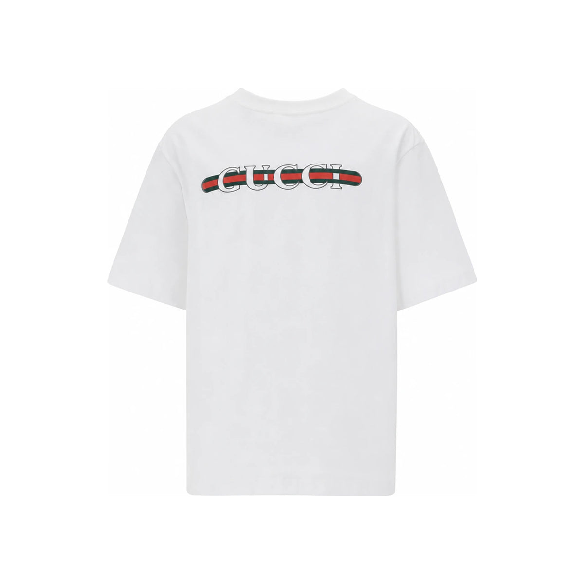 GUCCI Short Sleeve Logo Graphic T-Shirt Black Cotton Men