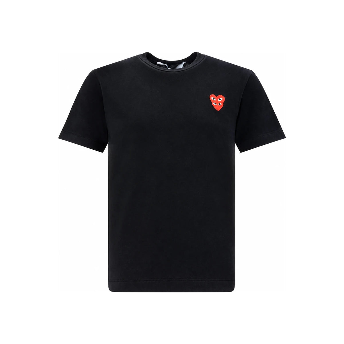 Comme des Garcons Play Red Double Heart Patch Unisex Short Sleeve AX T288 051 1