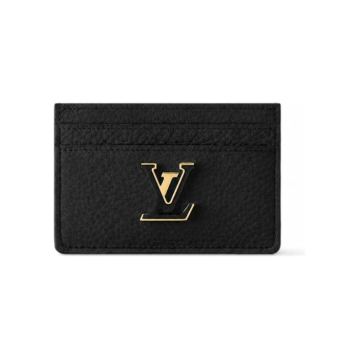 Louis Vuitton Capucines Black Leather Card Holder Wallet Un M83358 M11458 M11310