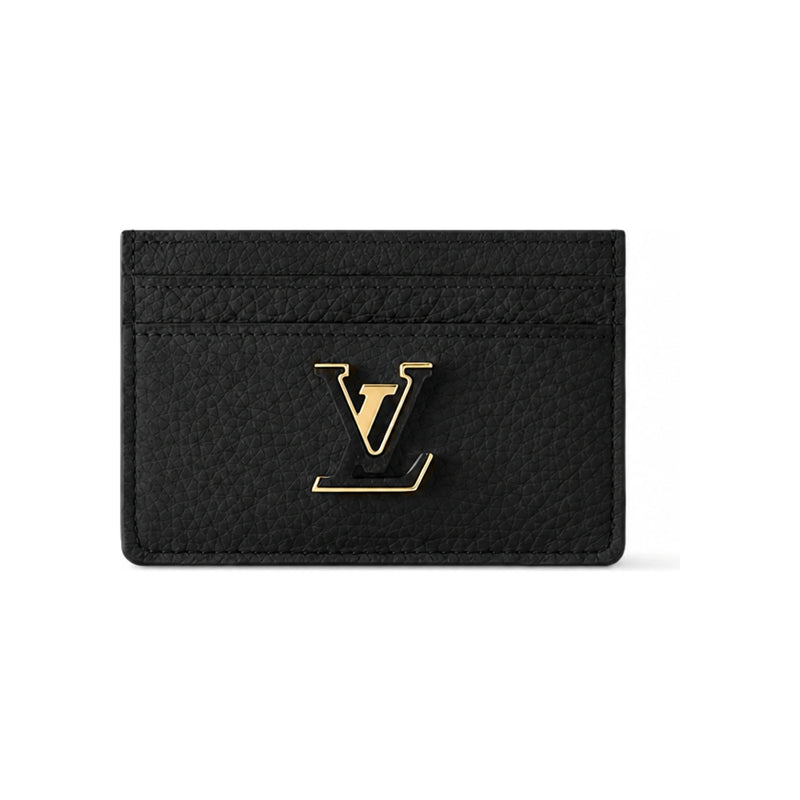 Louis Vuitton Capucines Black Leather Card Holder Wallet Un M83358 M11458 M11310