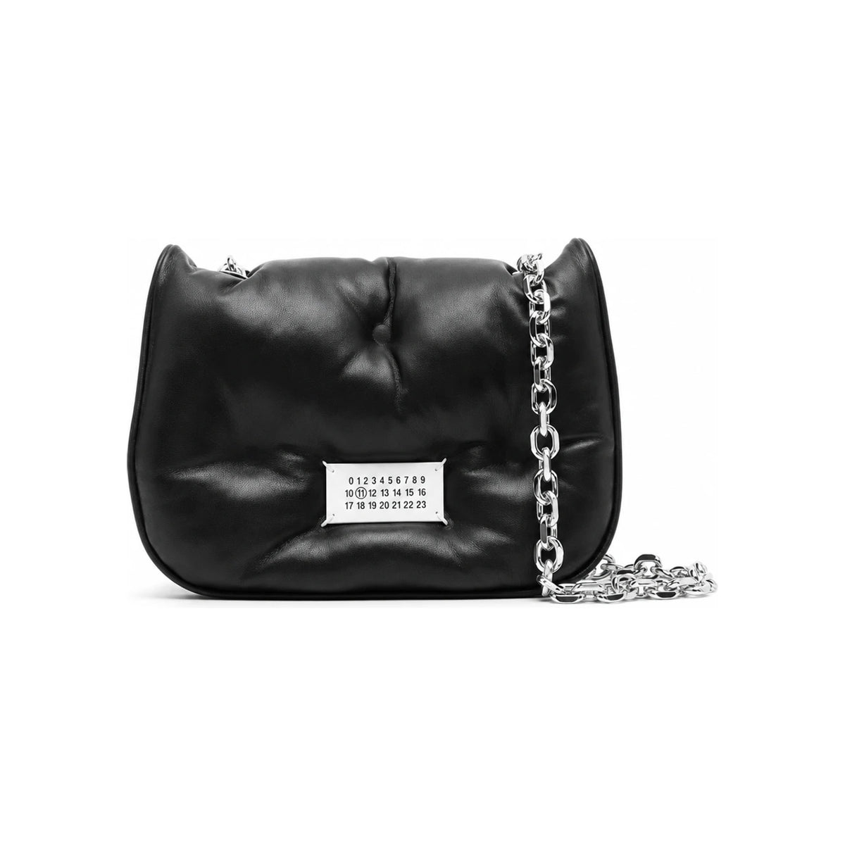 Maison Margiela Black Glam Slam Flap Chain Shoulder Crossbody Bag