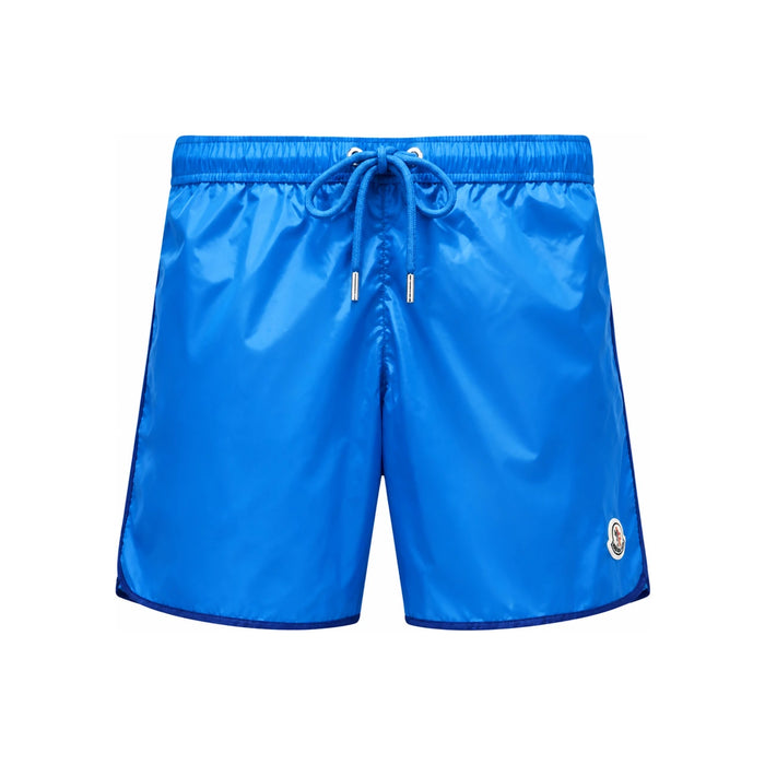 Moncler Logo Patch Swim Shorts Men Navy