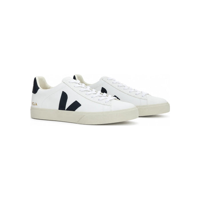 VEJA Campo Leather White Black Low-Top Sneakers CP0501537B
