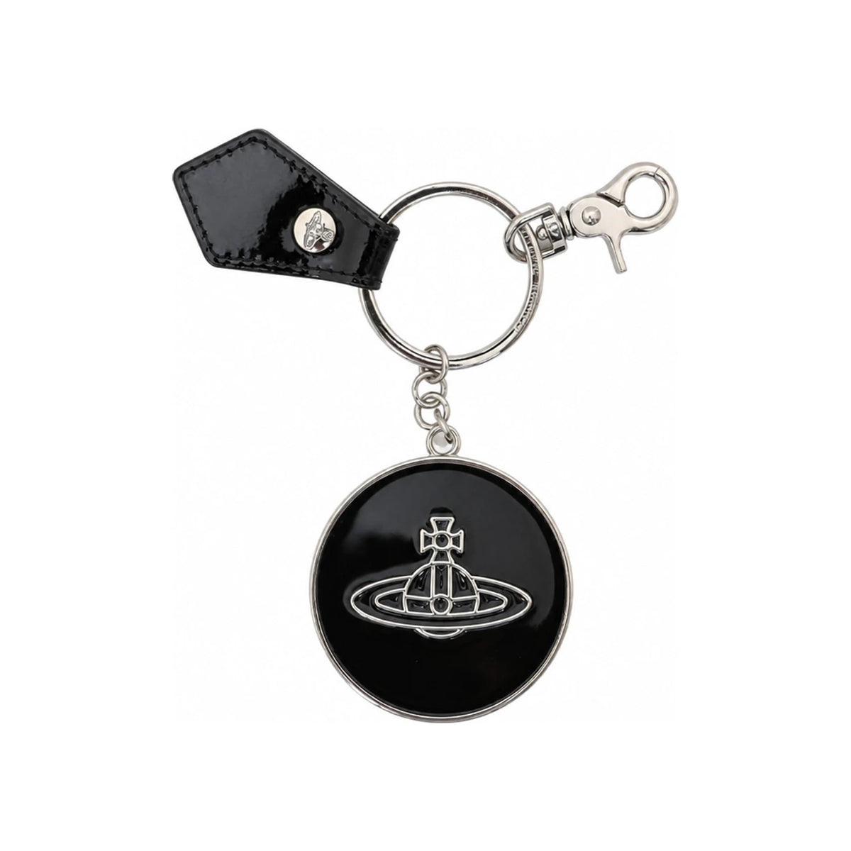 Vivienne Westwood Black ORB Logo Mirror Keyring Accessory 8203011YW OM000G N403