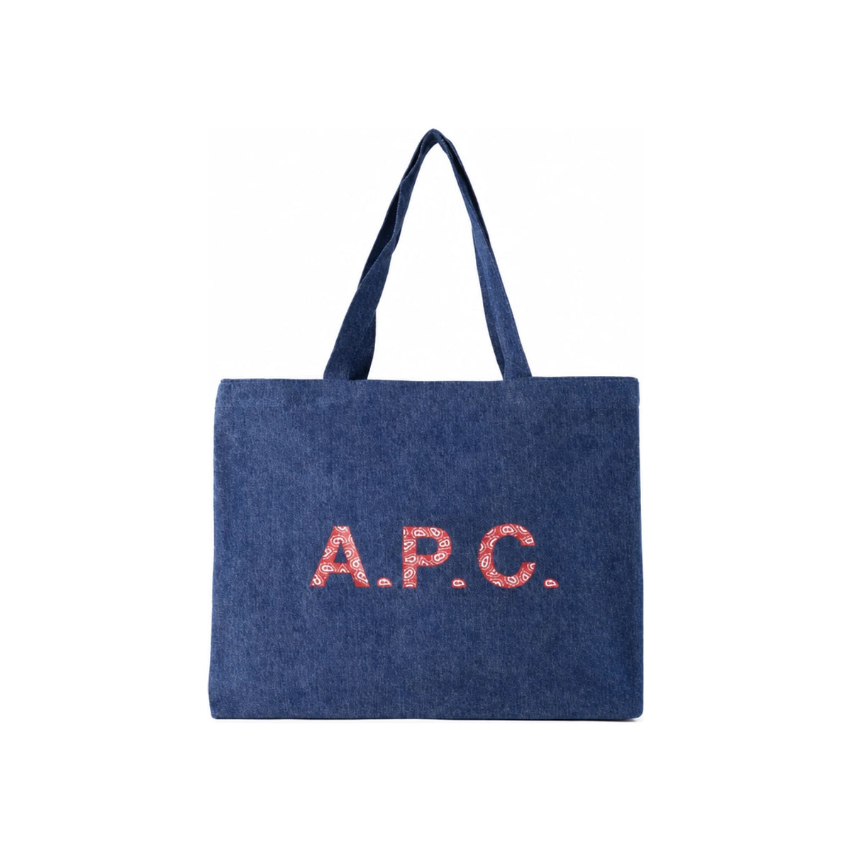 A.P.C. Denim Tote Bag Unisex Navy
