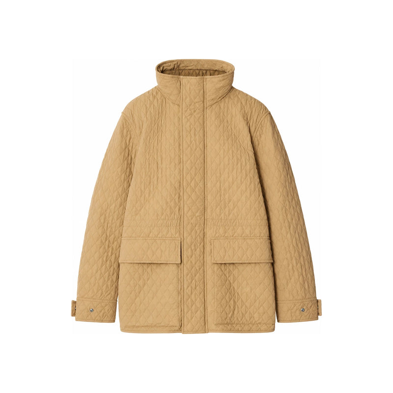 BURBERRY Check Hood Quilted Nylon Jacket