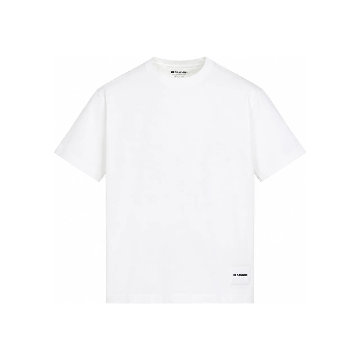 JIL SANDER Logo Patch Men’s Short Sleeve T-Shirt White Cotton