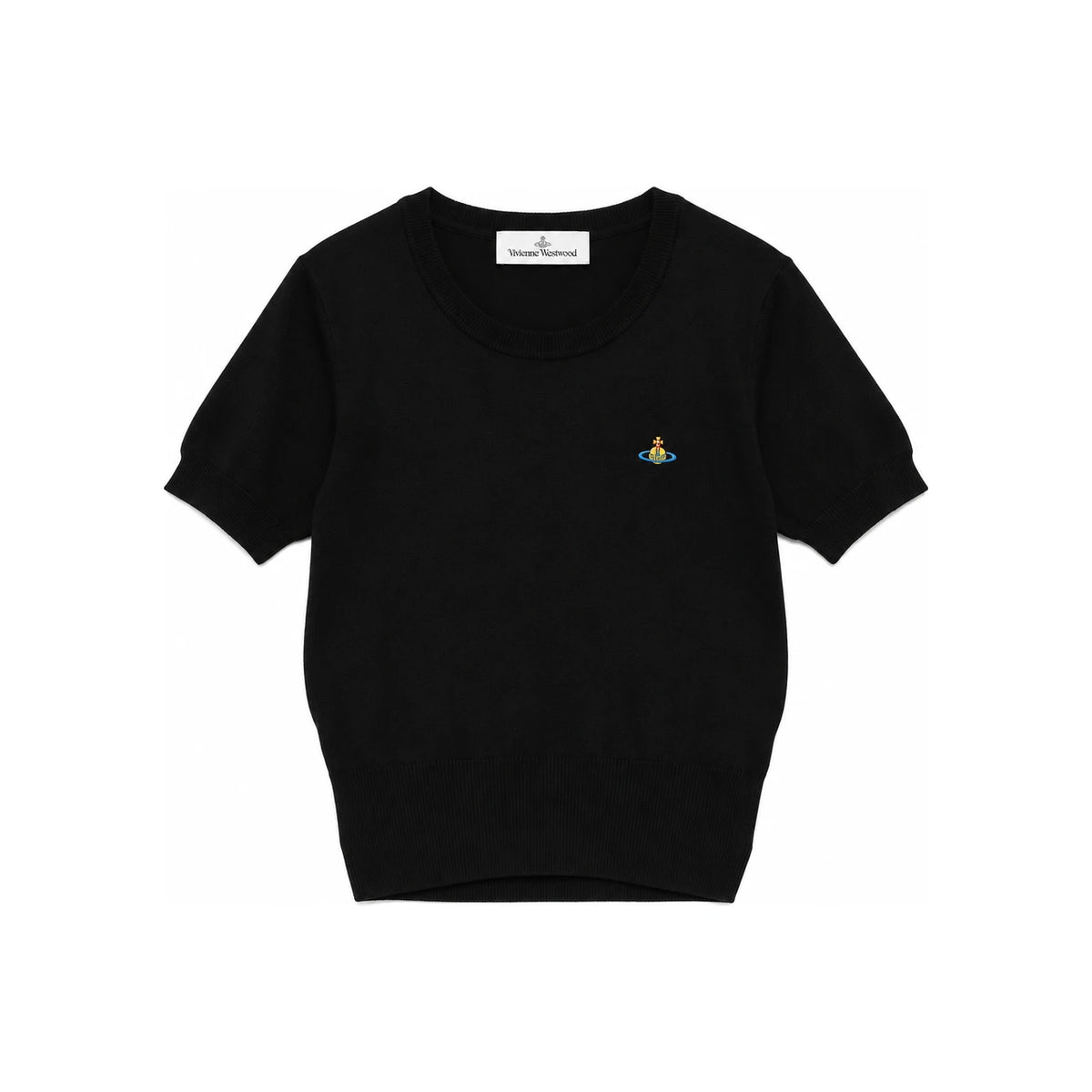 Vivienne Westwood Bea Short-Sleeve Knit Sweater Black Women