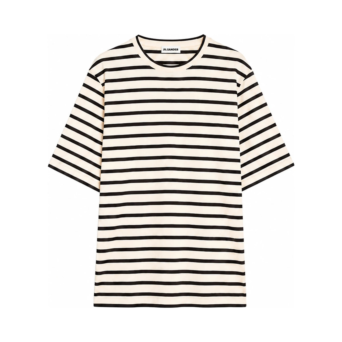 JIL SANDER Logo Patch Stripe Men's Short Sleeve T-Shirt