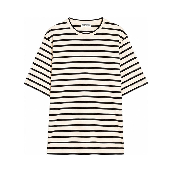 JIL SANDER Logo Patch Stripe Men's Short Sleeve T-Shirt