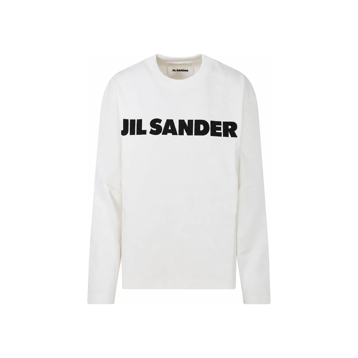 JIL SANDER Logo Long Sleeve Women’s T-Shirt White Cotton