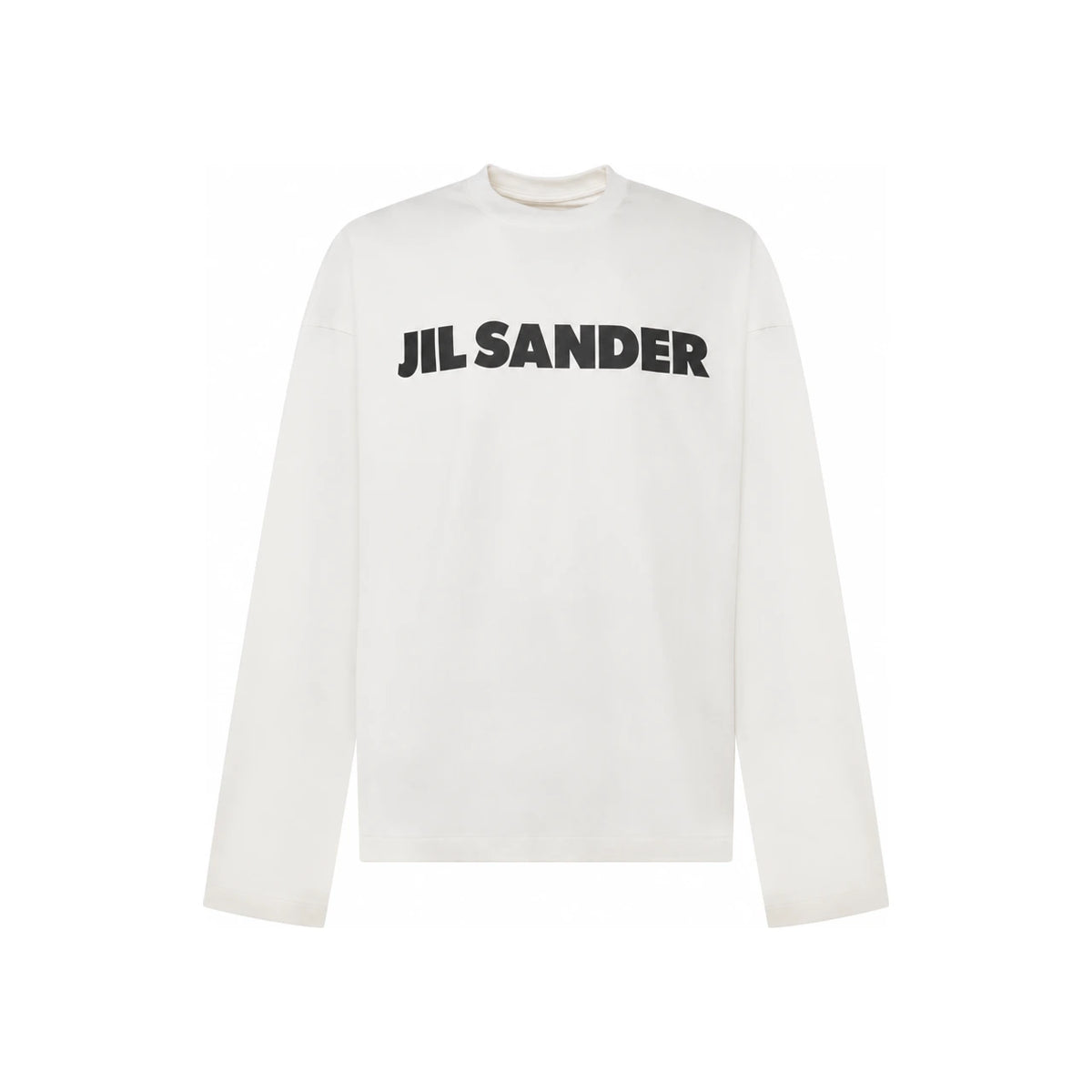 JIL SANDER Logo Long Sleeve T-Shirt for Men White Cotton