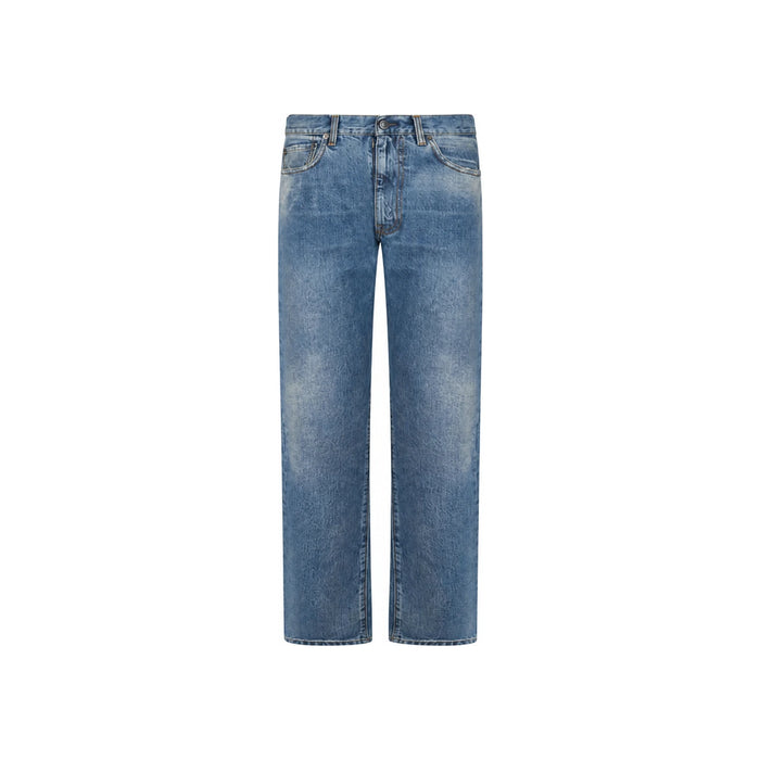 Maison Margiela Back Stitch Washed Blue Denim Jeans