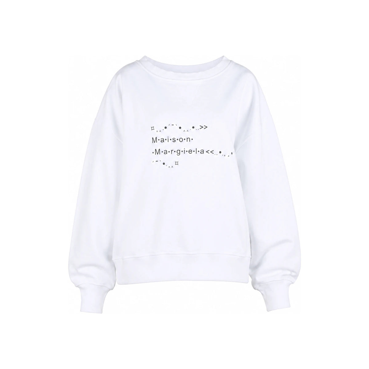 Maison Margiela Logo Generator Crewneck Sweatshirt White Cotton