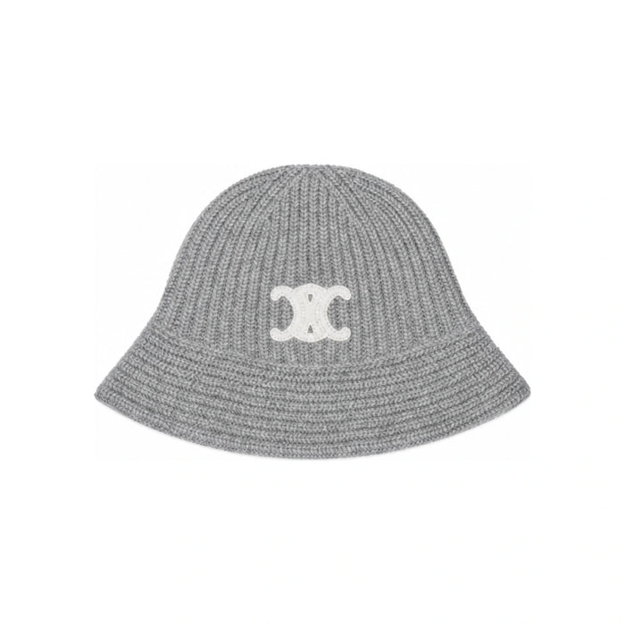 CELINE Triomphe Cloché Cashmere Beanie Black