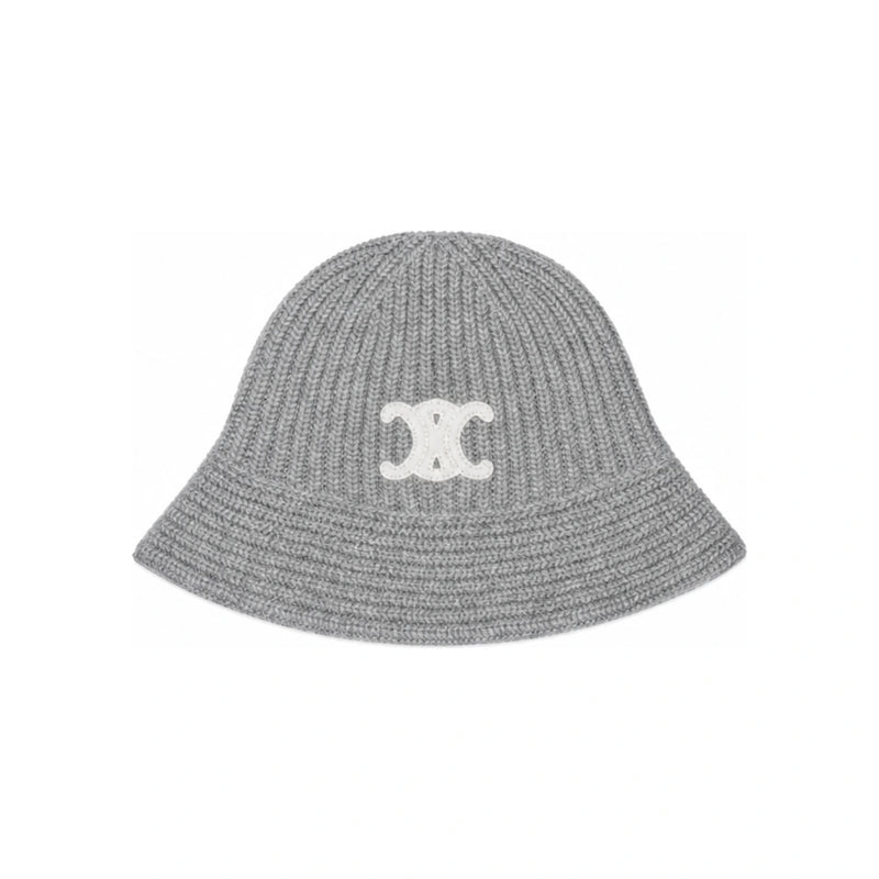 CELINE Triomphe Cloché Cashmere Beanie Black