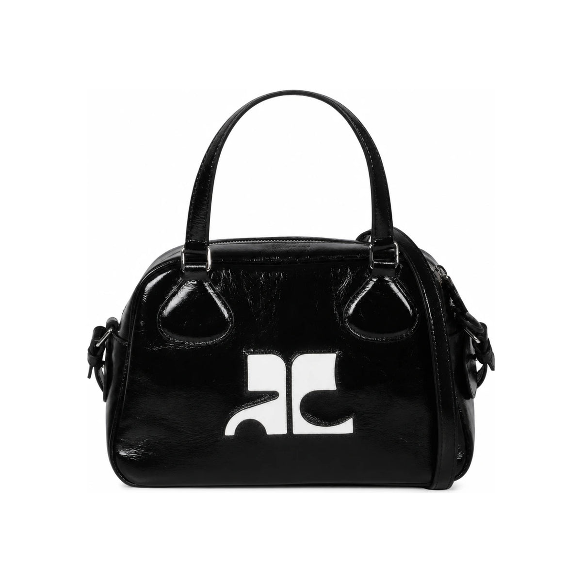 courreges Black Re-Edition Nappa Bowling Shoulder Tote Bag 124GSA062CR0044 9999