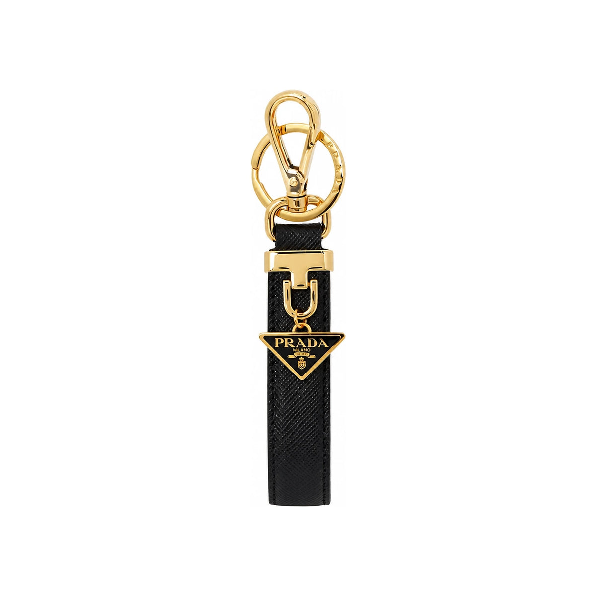 PRADA Saffiano Leather Key Ring Keychain for Men 1PP185 053 F0002