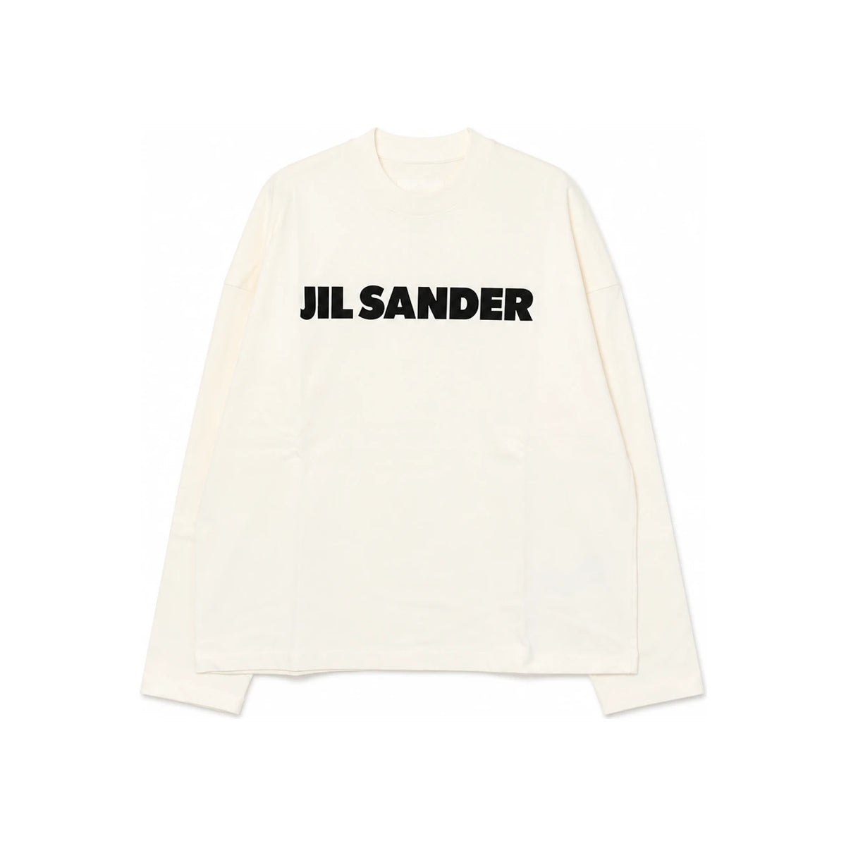 JIL SANDER Logo Men’s Long Sleeve T-Shirt White Cotton