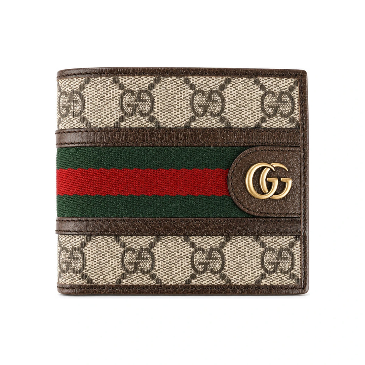 GUCCI GG Metal Card Case Black Leather Card Holder