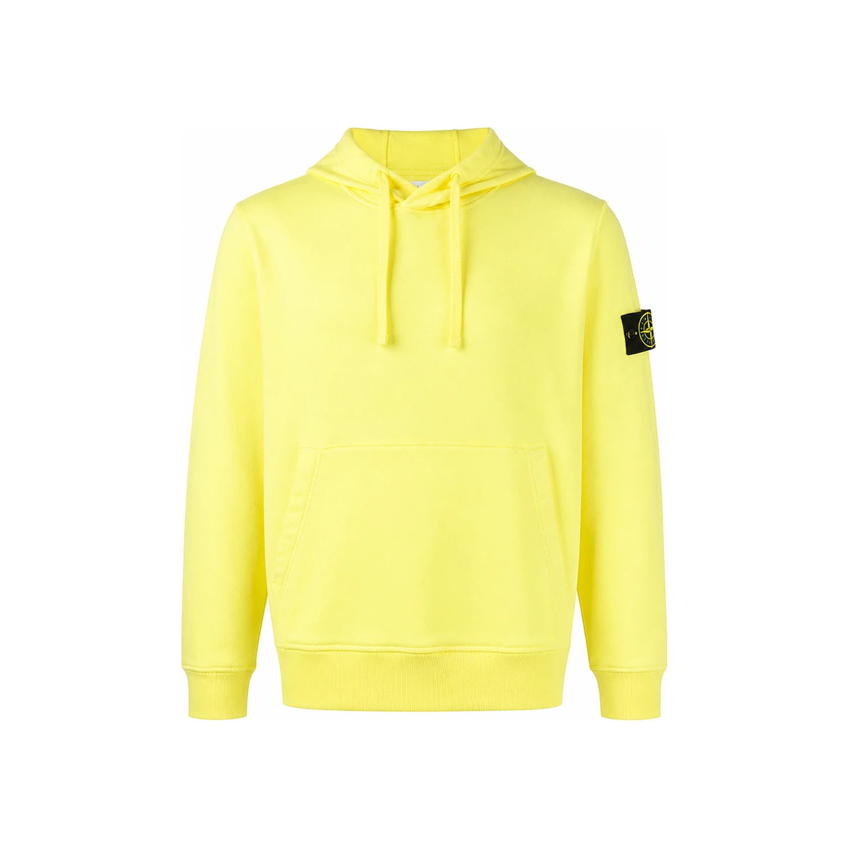 STONE ISLAND Lemon Hooded Sweatshirt with Patch Badge