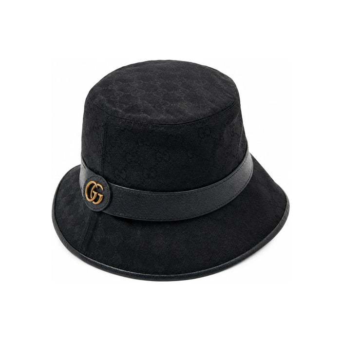 GUCCI GG Double G Logo Bucket Hat Black