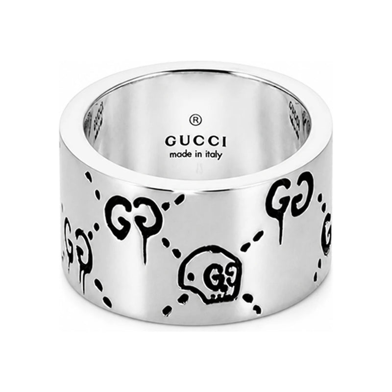 GUCCI Ghost Skull Silver Ring for Women YBC455318001