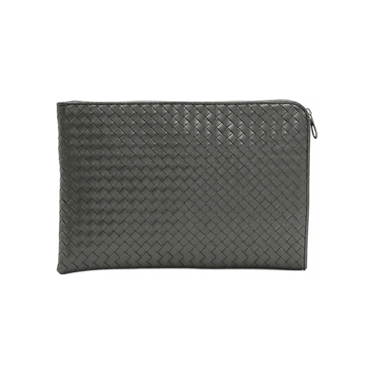 Bottega Veneta Intrecciato Medium Leather Clutch Brown