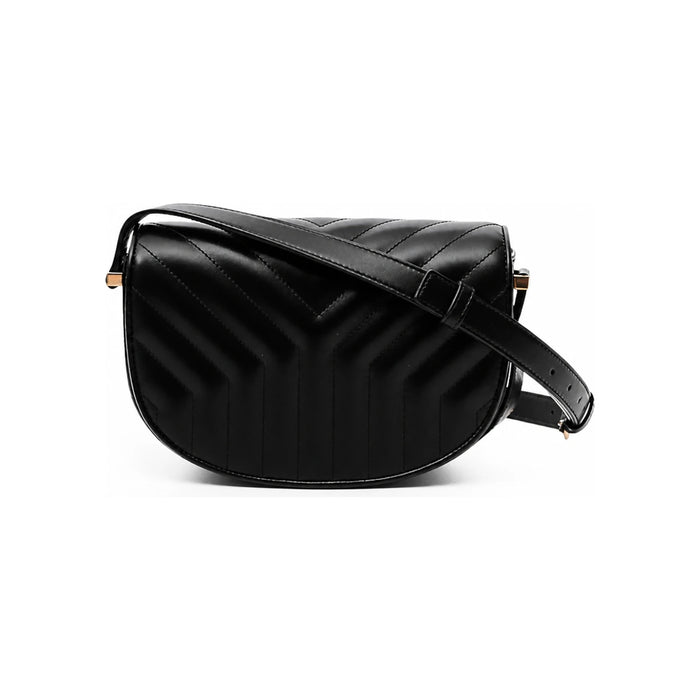 Saint Laurent Joan Y-Quilt Shoulder Bag Black Leather