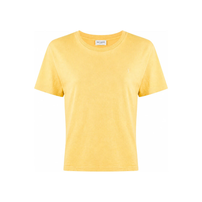Saint Laurent Yellow Embroidered Anniversary T-Shirt