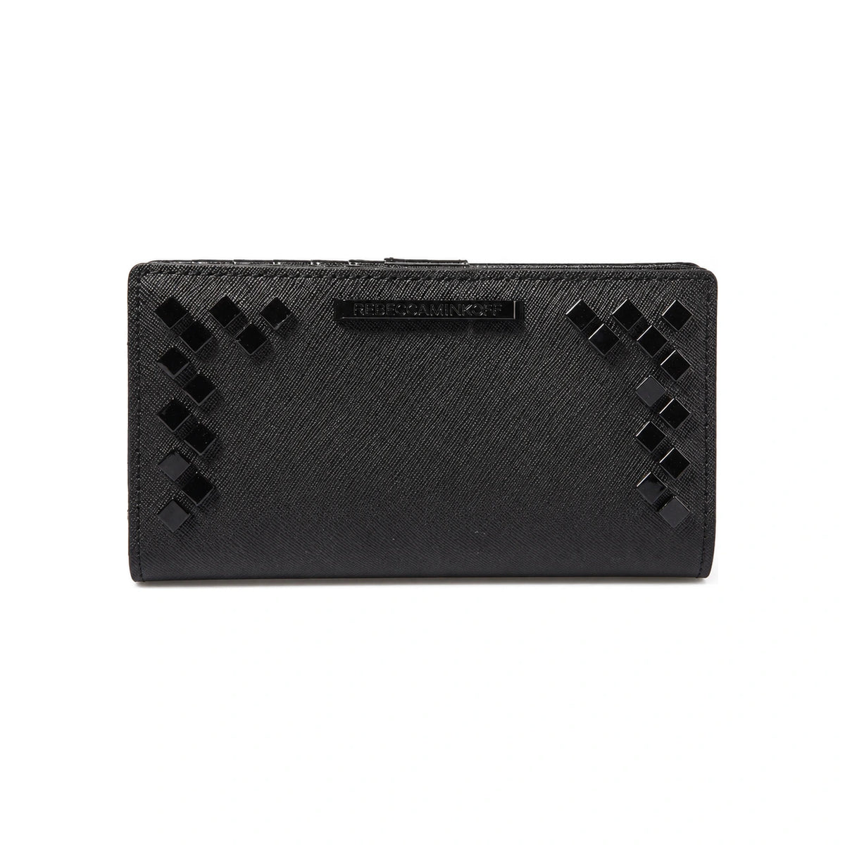 Rebecca Minkoff Black Saffiano Leather Continental Wallet