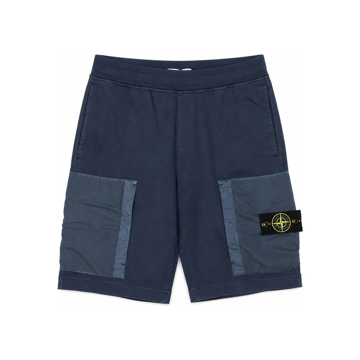 STONE ISLAND Dark Blue Two-Pocket Patch Shorts for Men