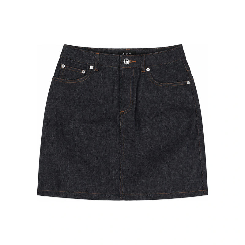 A.P.C. Women’s Standard Selvedge Denim Mini Skirt Navy