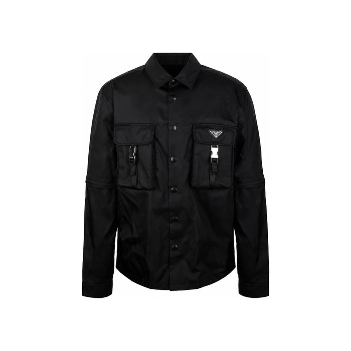 PRADA Re-Nylon Long Sleeve Shirt Black Men’s