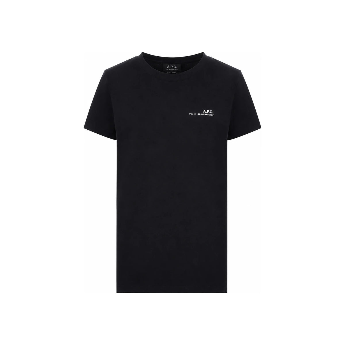 A.P.C. Women Mini Logo Print T-Shirt Black Cotton