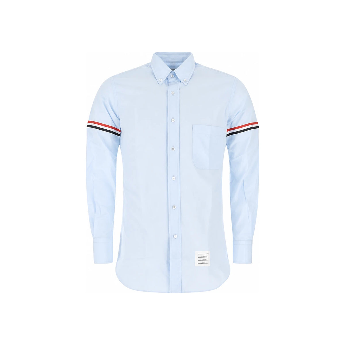 THOM BROWNE RWB Armband Poplin Long Sleeve Shirt Navy
