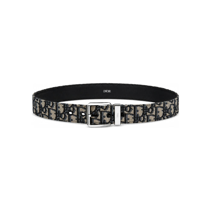 DIOR Men’s Leather Belt 35mm Black Classic Buckle