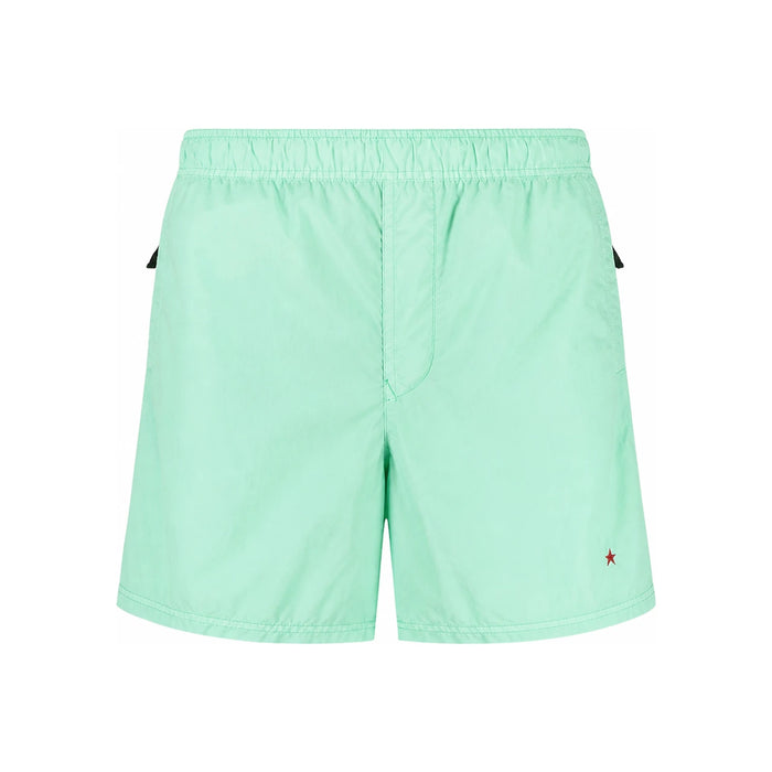 STONE ISLAND Marina Logo Mint Shorts Men Cotton