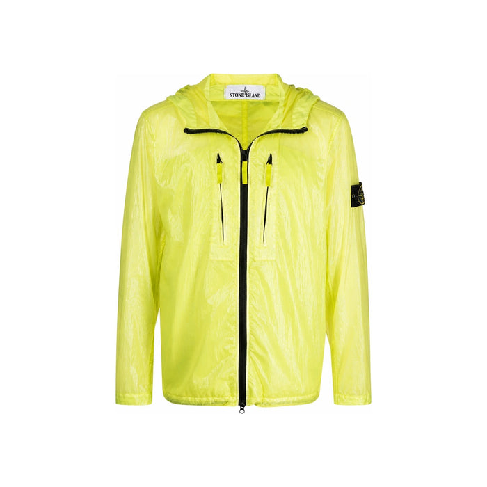 STONE ISLAND Neon Green LUCIDO TC Hooded Jacket for Men