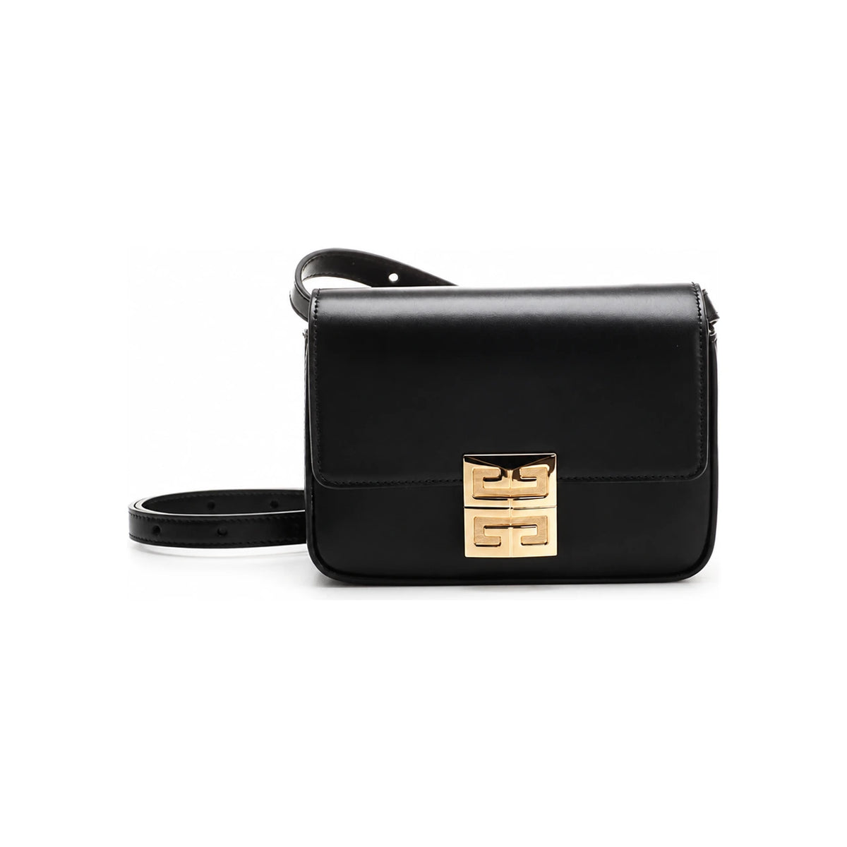 GIVENCHY Black Leather 4G Small Shoulder Crossbody Bag