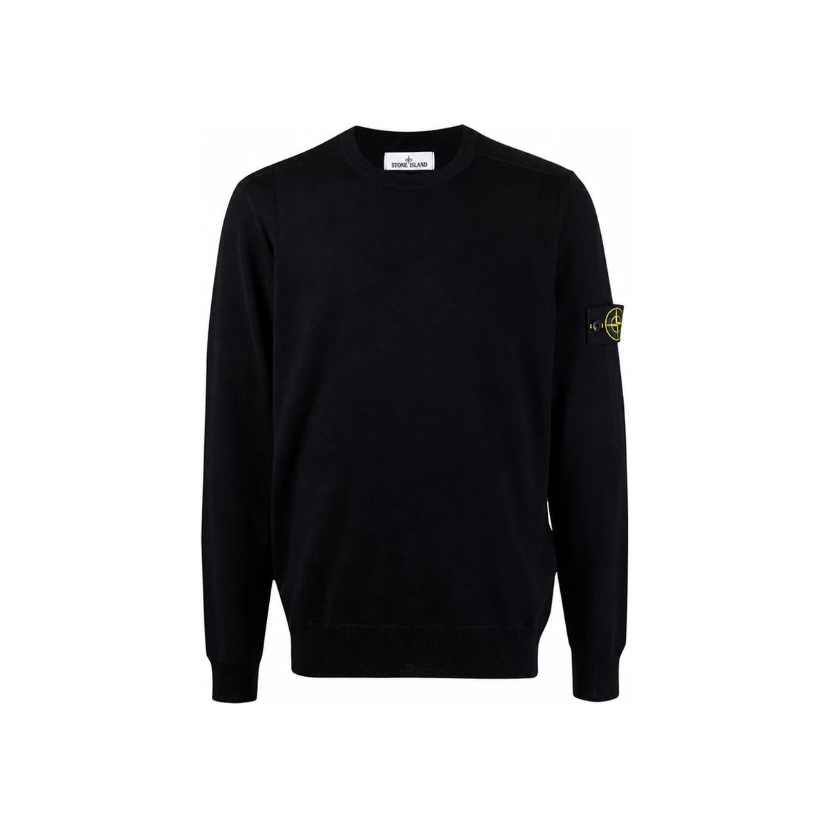 STONE ISLAND Navy Wool Round Neck Knit Sweater with Patch 7515526C4 V0020
