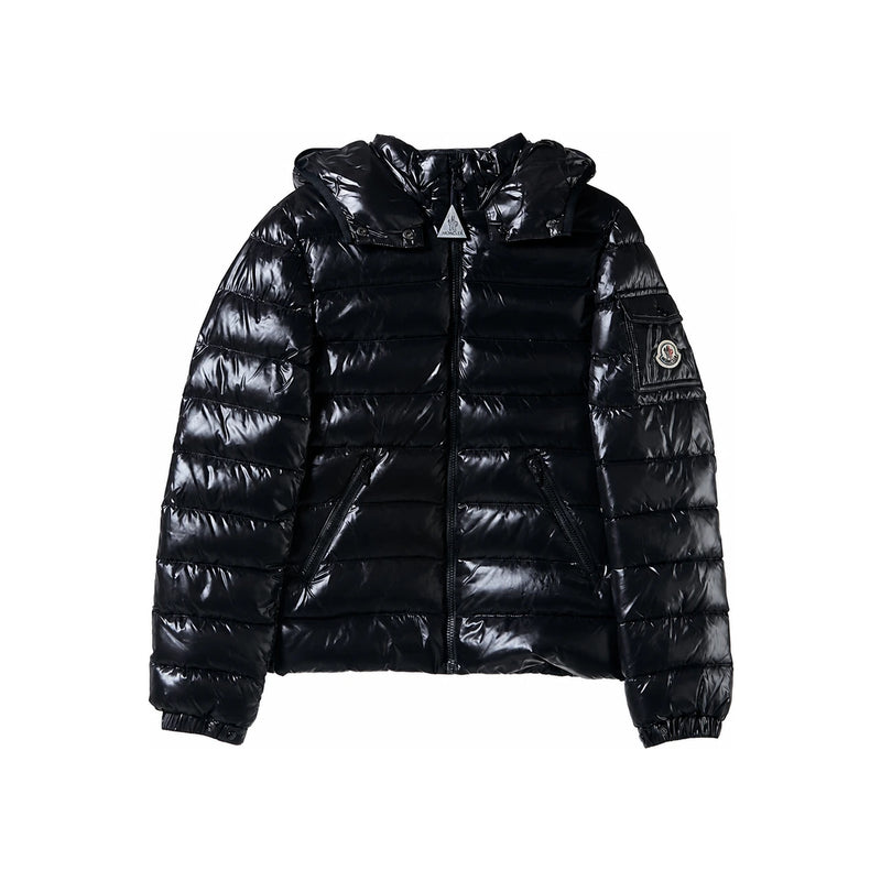 Moncler Women’s Bady Logo Patch Down Puffer Jacket Black