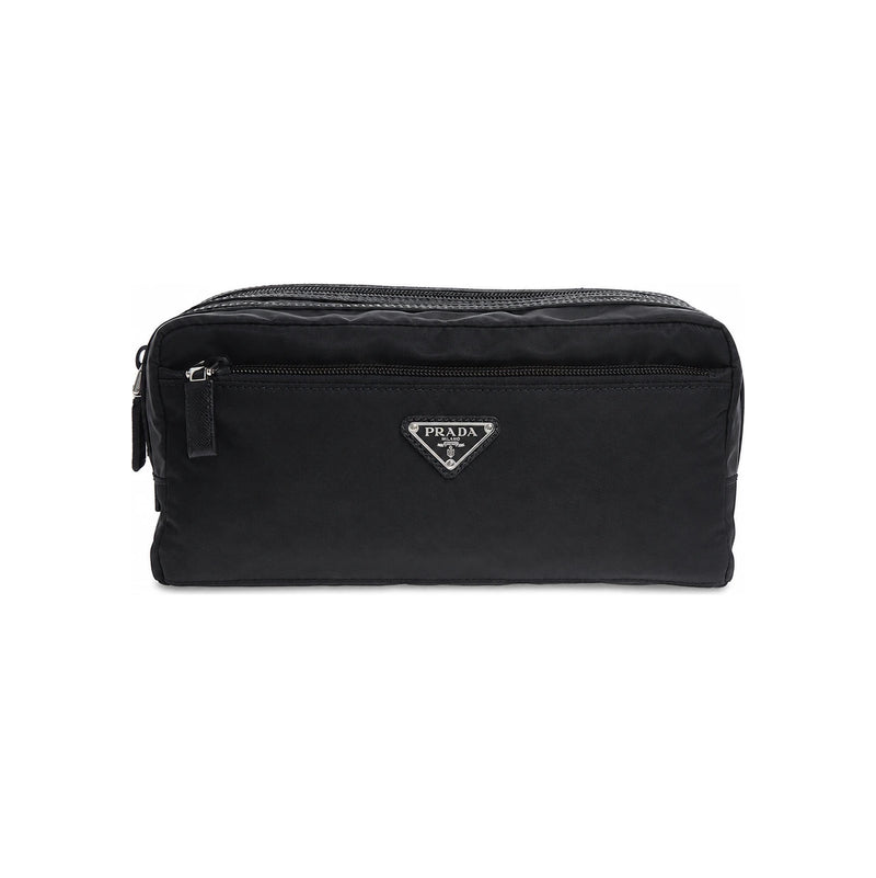 PRADA Re-Nylon Triangle Logo Clutch 2NA030 2DMH F0002