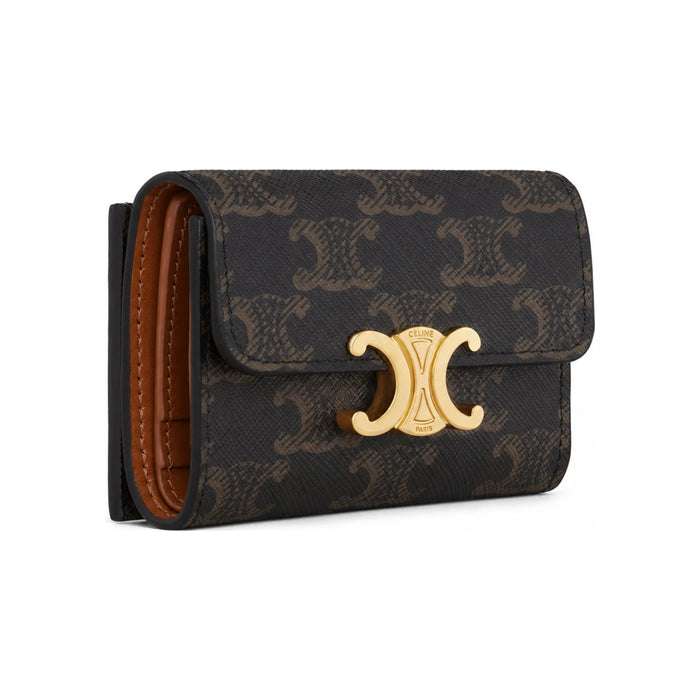 CELINE Triomphe Compact Coin Wallet Triomphe Canvas 10I652DS3 04LU