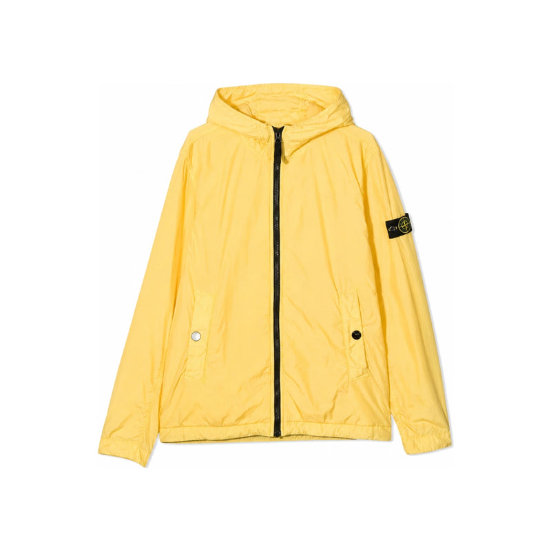STONE ISLAND Kids Women’s Hooded Jacket with Patch Badge Navy