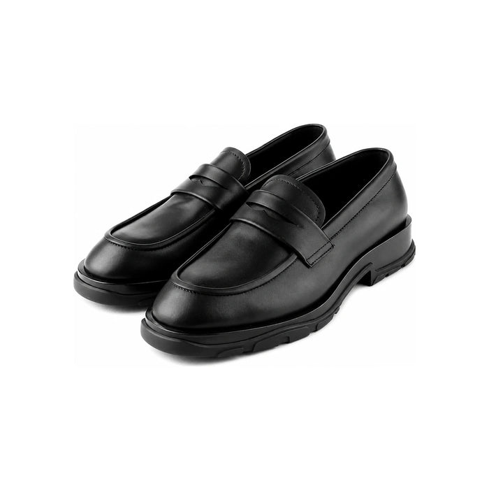 Alexander Mcqueen Smooth Calfskin Black Penny Loafers